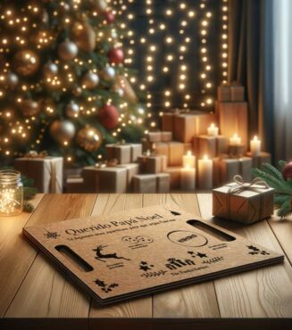 Bandeja personalizada de papa noel. diseño exclusivo de kandala