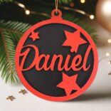 Bola de Navidad personalizada al láser bicapa