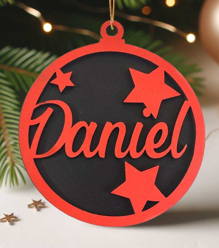 Bola de Navidad personalizada al láser bicapa