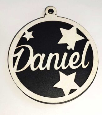 Bola de Navidad personalizada al láser bicapa