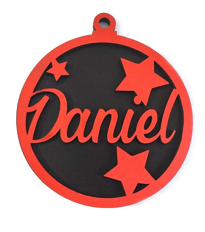 Bola de Navidad personalizada al láser bicapa