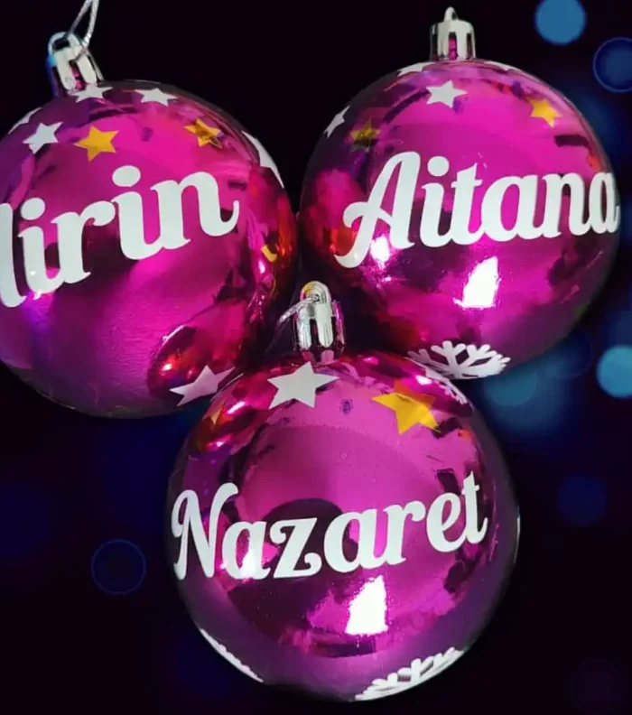 esferas árbol navidad personalizadas nombre