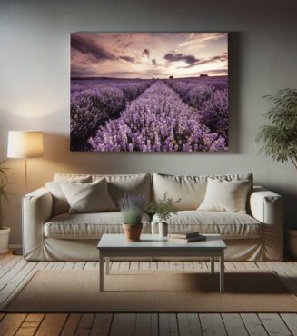 lienzo campos de lavanda