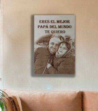 Cuadro de madera grabado a láser