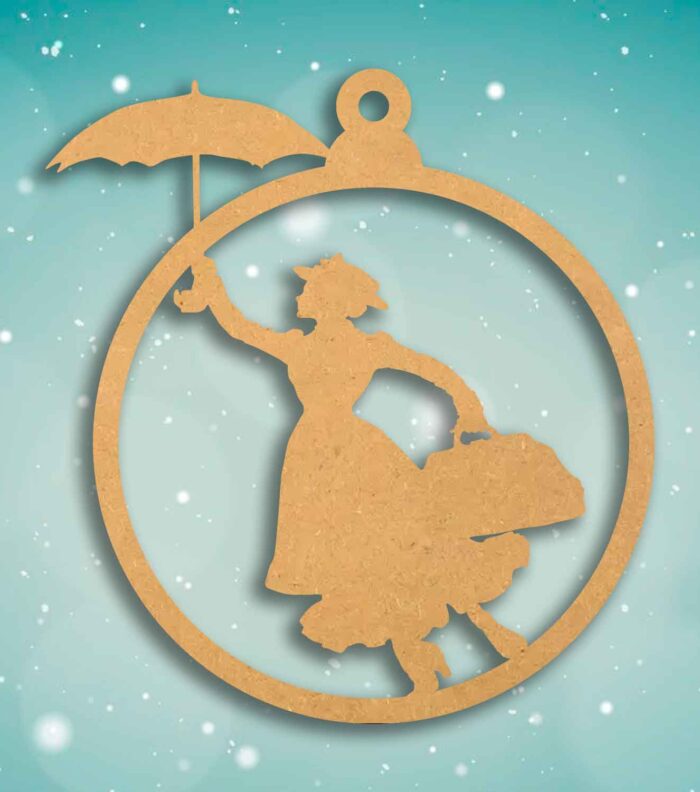 Esfera-navideña-Mary-Poppins Adorno de navidad Mary Poppins