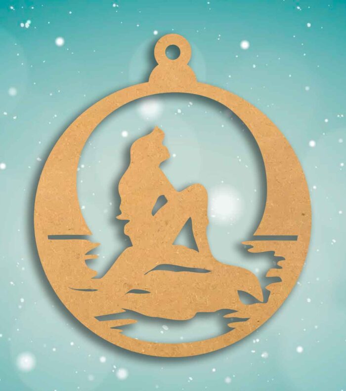 Esfera-navideña-la-sirenita Adorno de navidad La sirenita