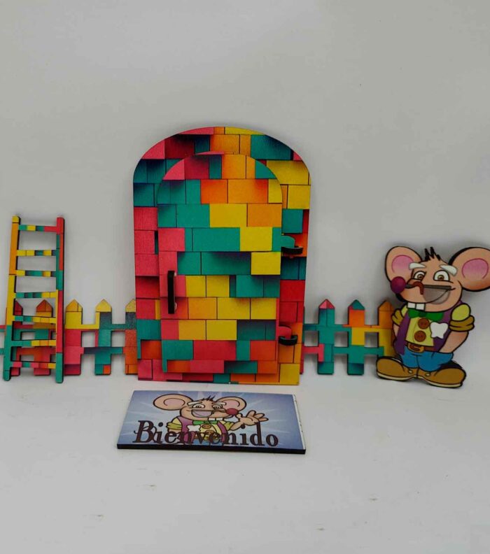 puerta ratón perez ladrillos de colores