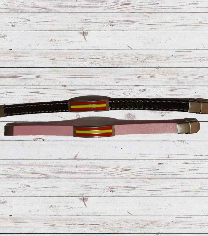 Pulsera de imitación piel con la bandera de España