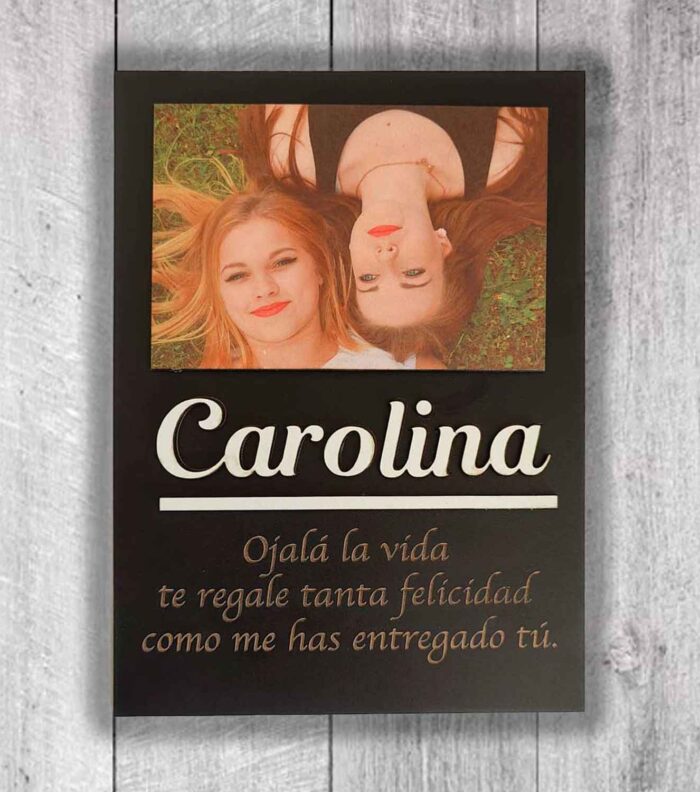 cuadro-de-madera-con-frase-y-foto Cuadro personalizado de madera con foto y frase