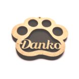 Esferas Navidad para mascotas con forma de huella a dos capas