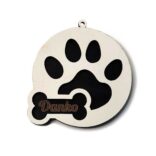 Adorno de Navidad de mascotas con un hueso