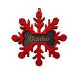 Adorno de Navidad de mascotas con forma de copo de nieve