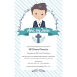 Invitación personalizada Primera Comunión Niño