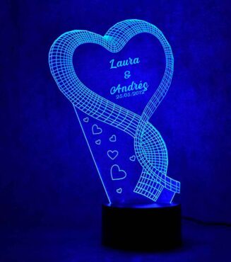 Lámpara LED personalizada para San Valentín