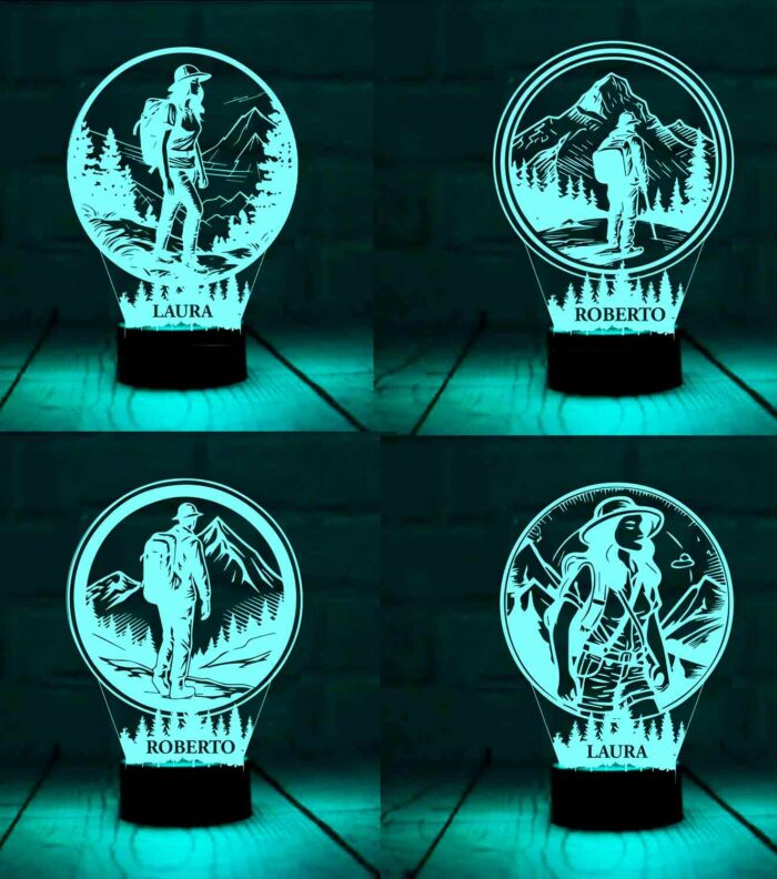 Lámpara personalizada senderista