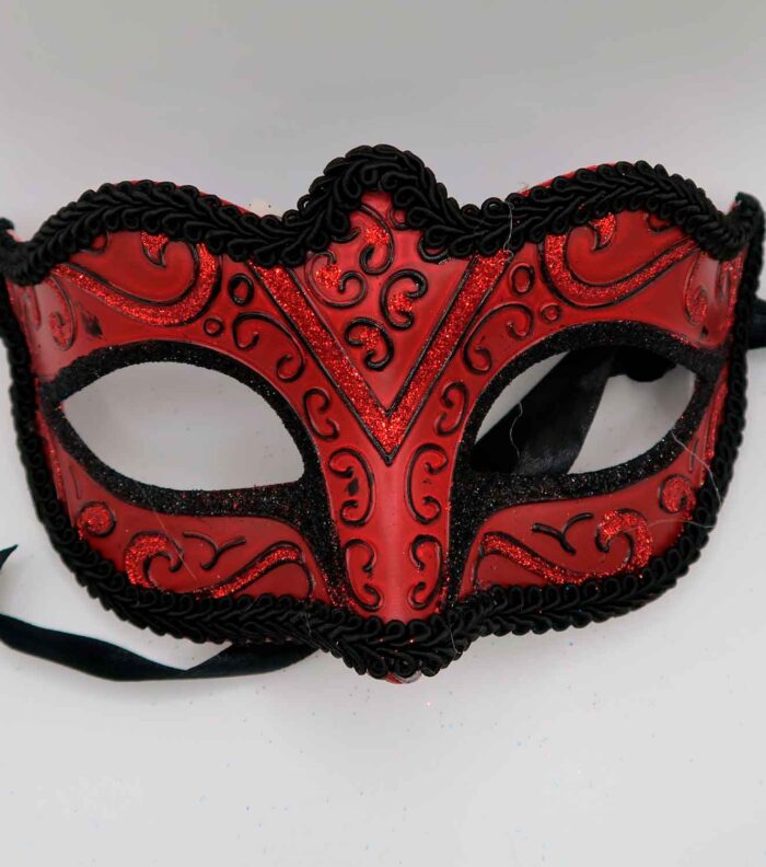 Antifaz florituras rojo