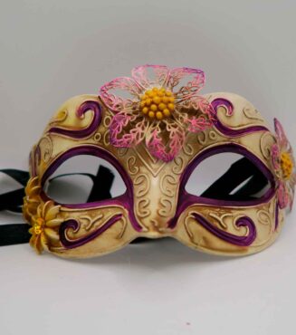 Antifaz flor Venecia morado