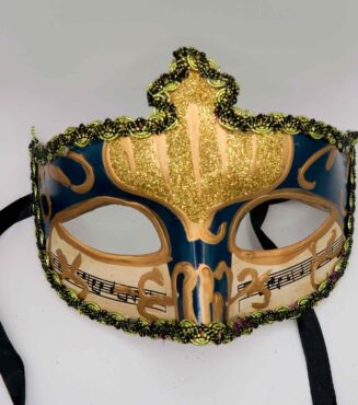 Antifaz ópera azul oscuro