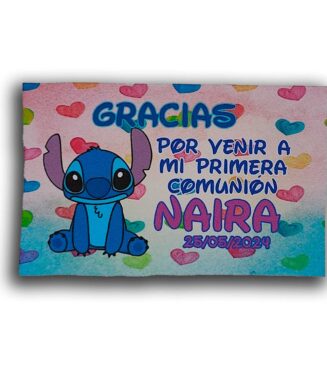 tarjeta agradecimiento comunión stitch
