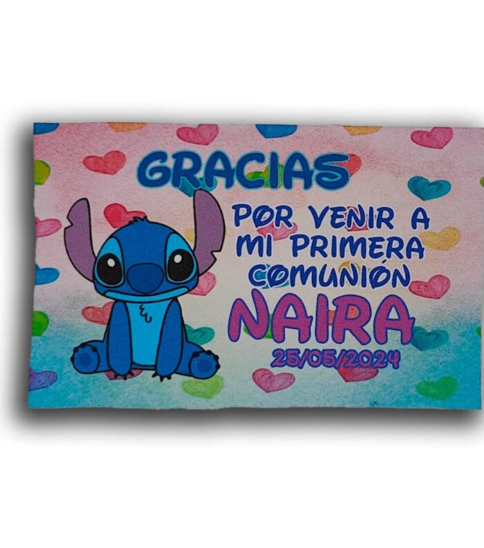 tarjeta agradecimiento comunión stitch
