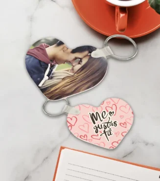 Llaveros personalizados de corazón