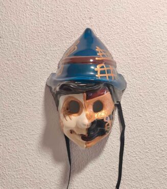 Máscara Veneciana Pinocho azul