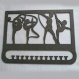 Medallero purpurina para Gimnasia Rítmica negro