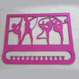 Medallero purpurina para Gimnasia Rítmica rosa