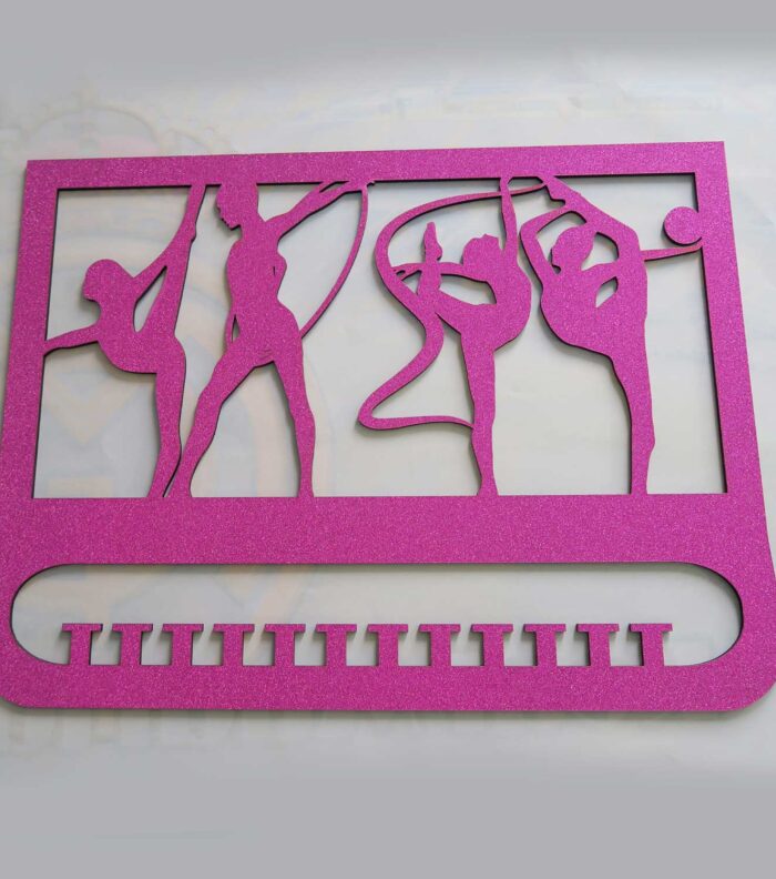 medallero-purpurina-rosa Medallero purpurina para Gimnasia Rítmica rosa