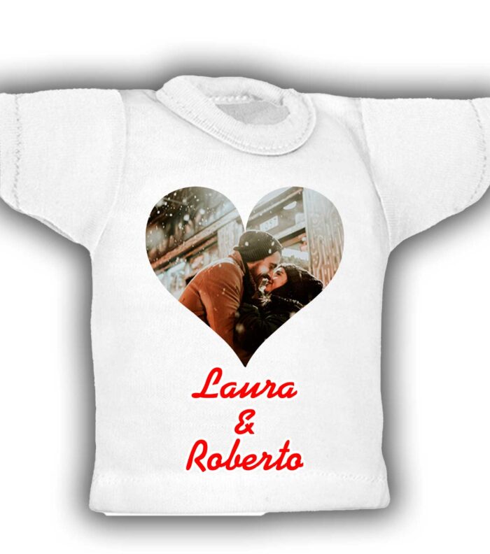 minicamiseta-san-valentin-blanca Mini camiseta Personalizada San Valentín
