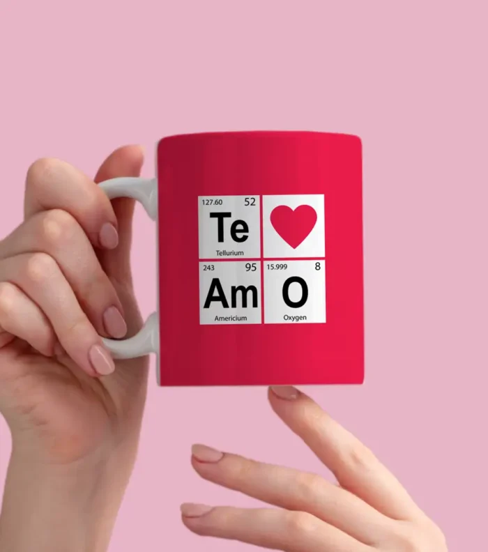Taza de amor con química San Valentín