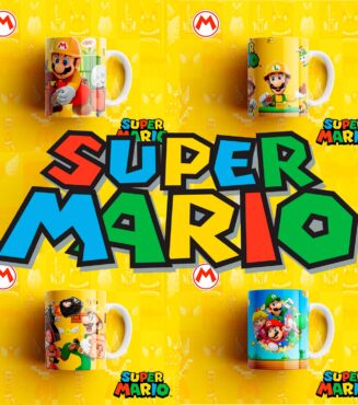 Taza desayuno Mario Bros