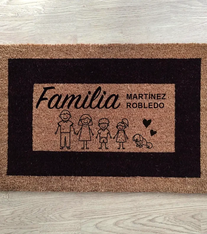 felpudo-personalizado-familia felpudo personalizado de familia