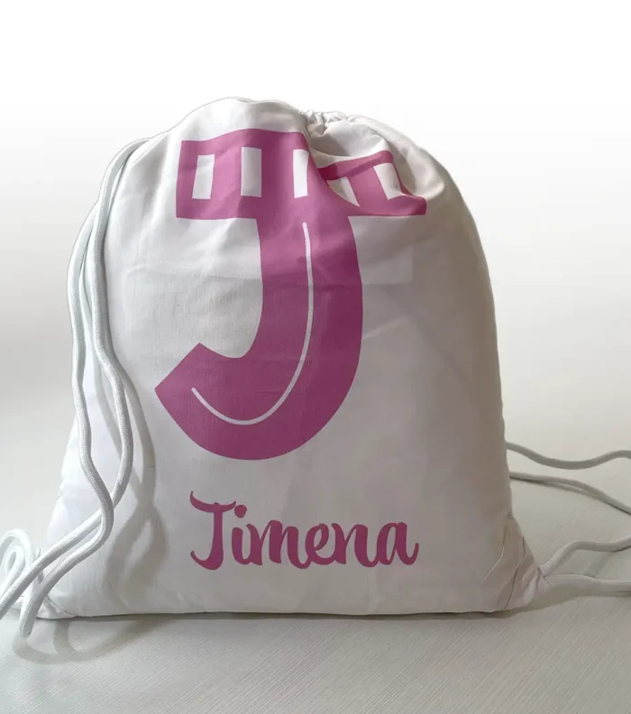 mochila de cuerdas con bolsillo interior