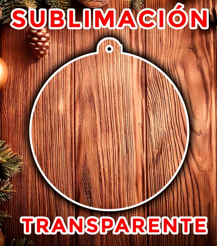 sfera de Navidad de metacrilato transparente para Sublimación