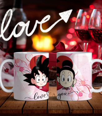 Taza San valentin Personajes animados