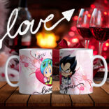 Taza San Valentín Vegeta y Bulma