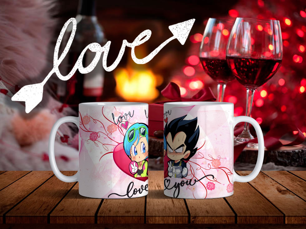 Taza San Valentín Vegeta y Bulma Taza San Valentín Vegeta y Bulma