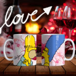 Taza San Valentín Simpson