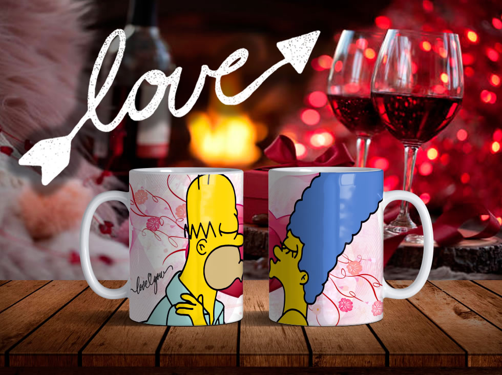 Taza San Valentín Simpson Taza San Valentín Simpson