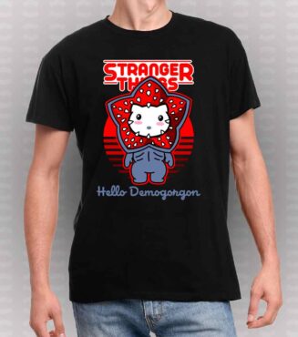 Camiseta-Stranger-Things-hello-kitty-Demogorgon
