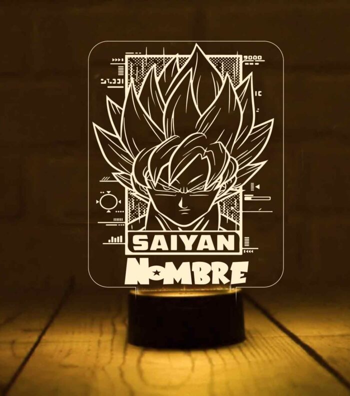 Lámpara-personalizada-Goku-Sayan