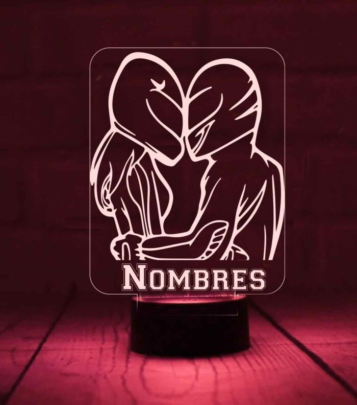 Lámpara-personalizada-pareja-motera Lámpara-personalizada-pareja-motera